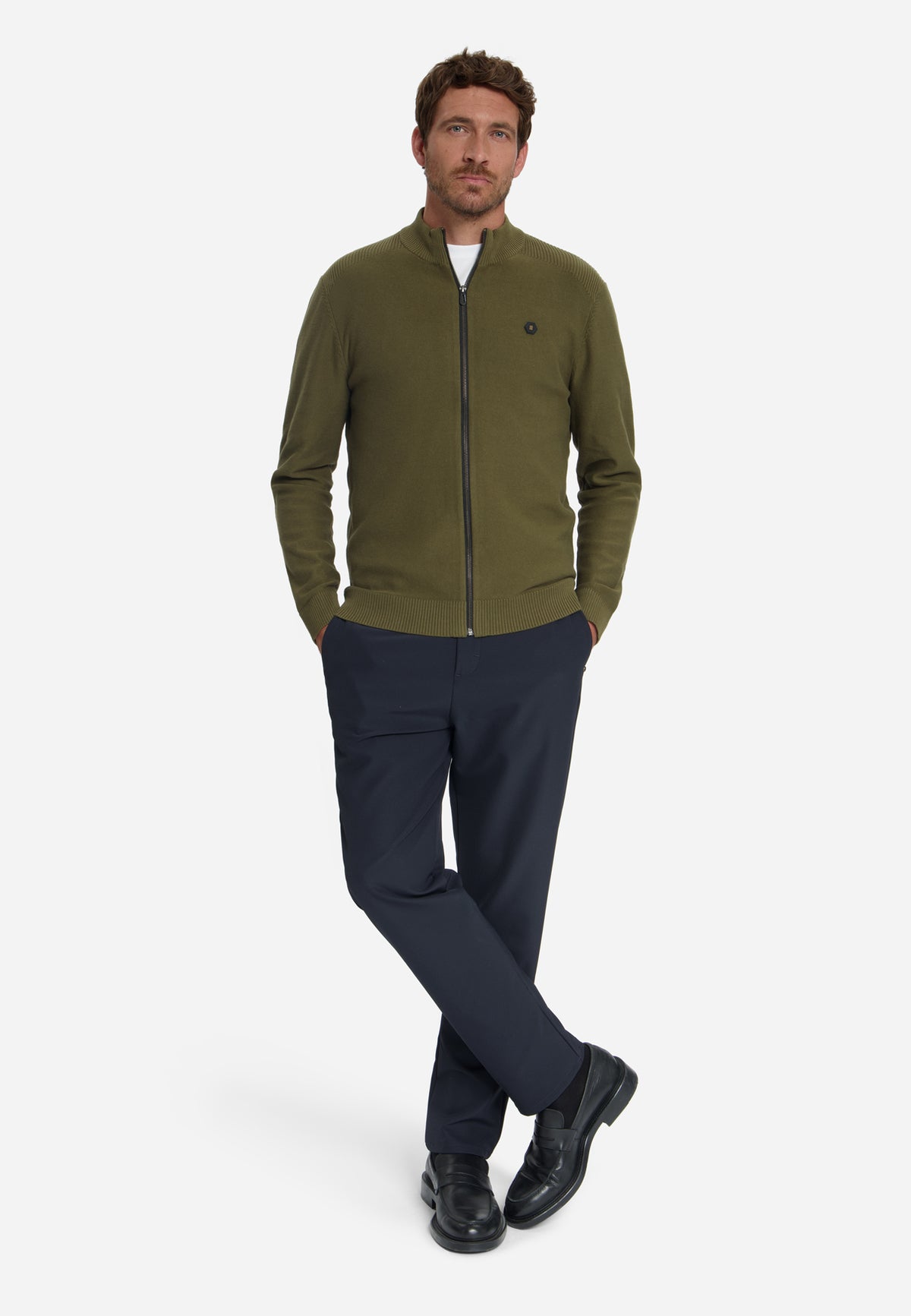 Full-Zip Cardigan | Moss