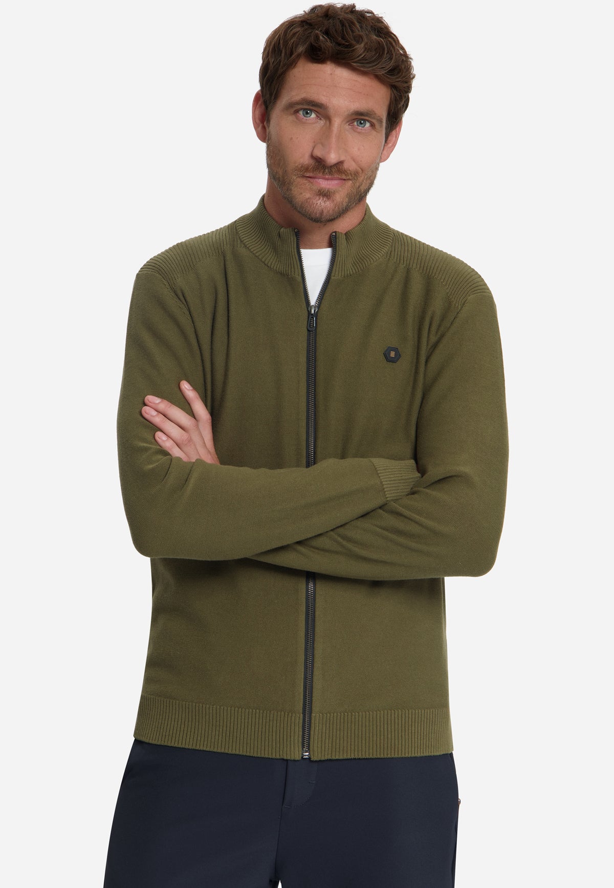 Full-Zip Cardigan | Moss