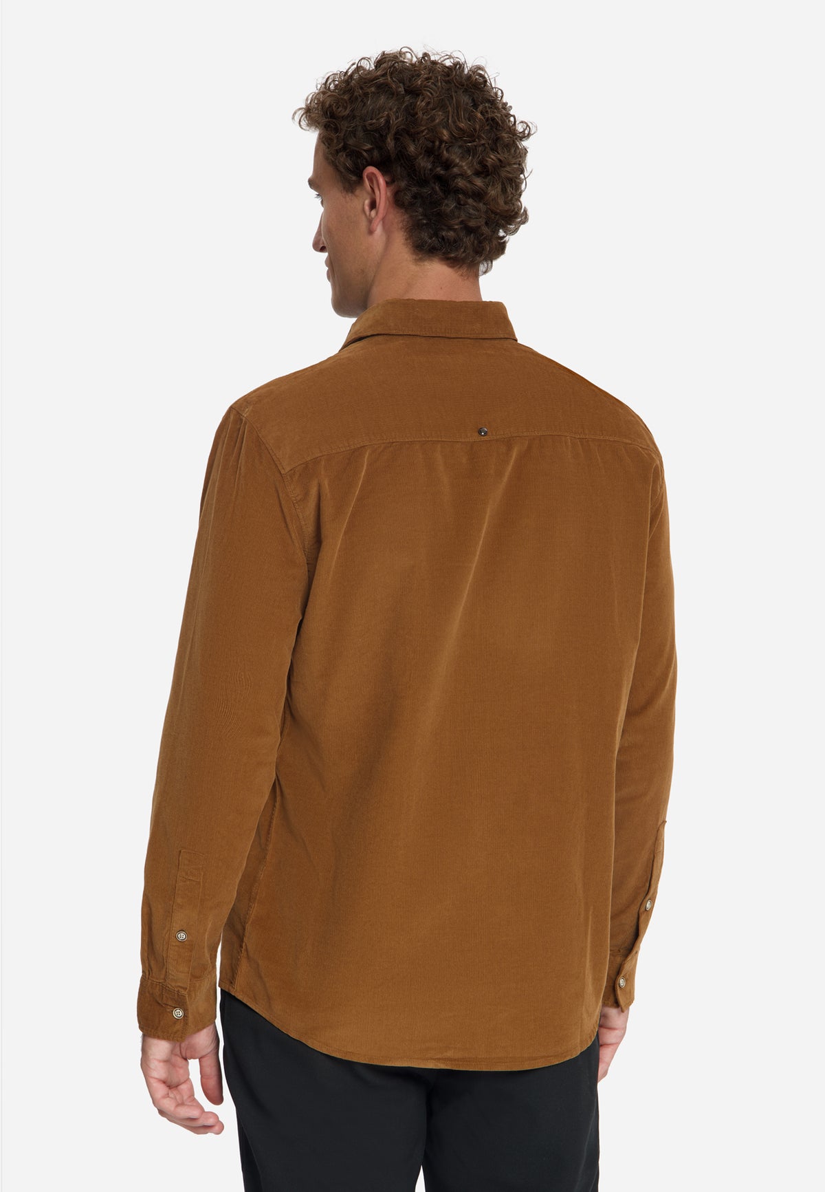 Fine Corduroy Shirt | Caramel