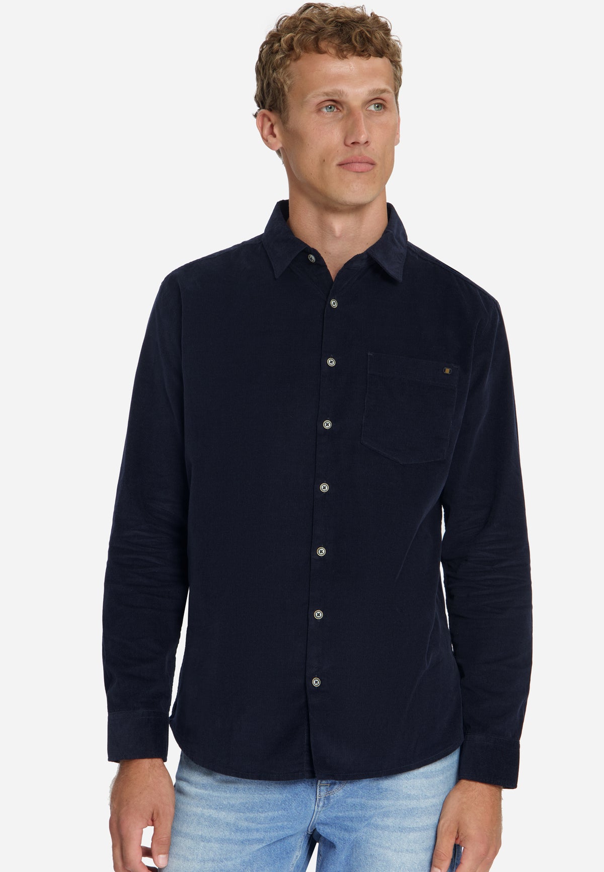 Fine Corduroy Shirt | Dark Night