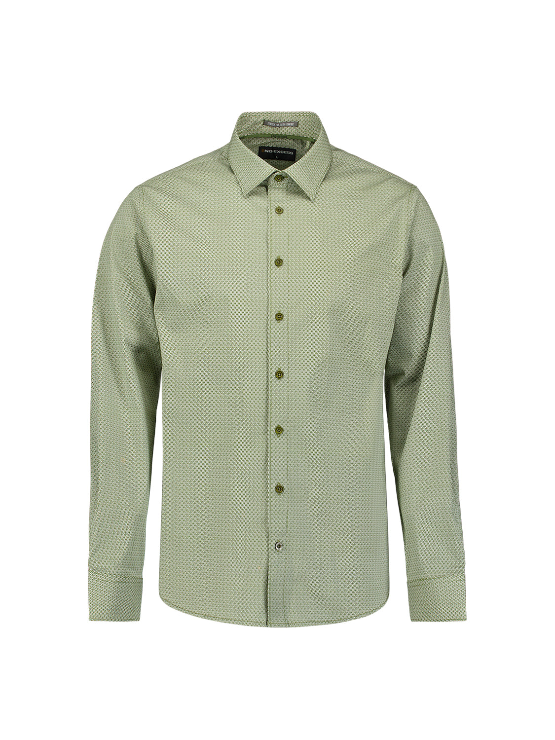 Fine Geometric Shirt | Moss