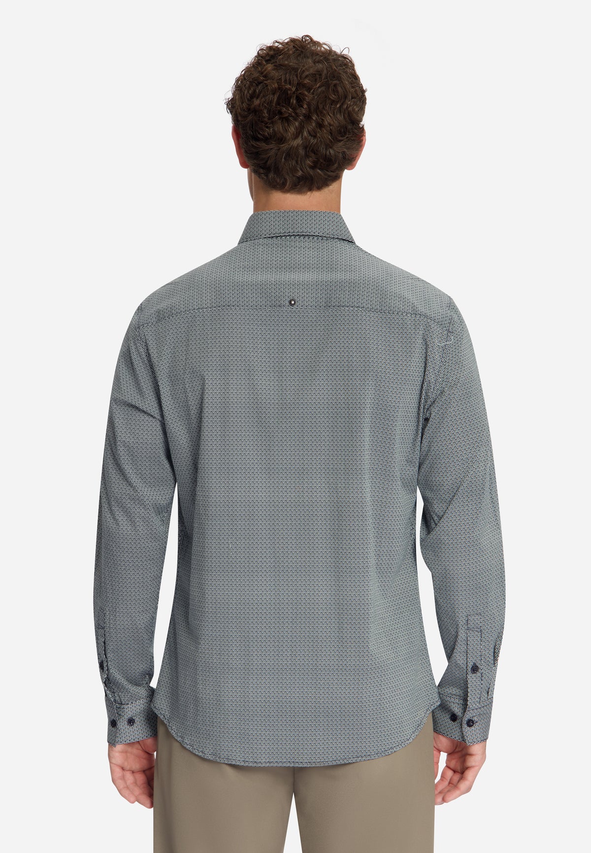 Fine Geometric Shirt | Dark Night