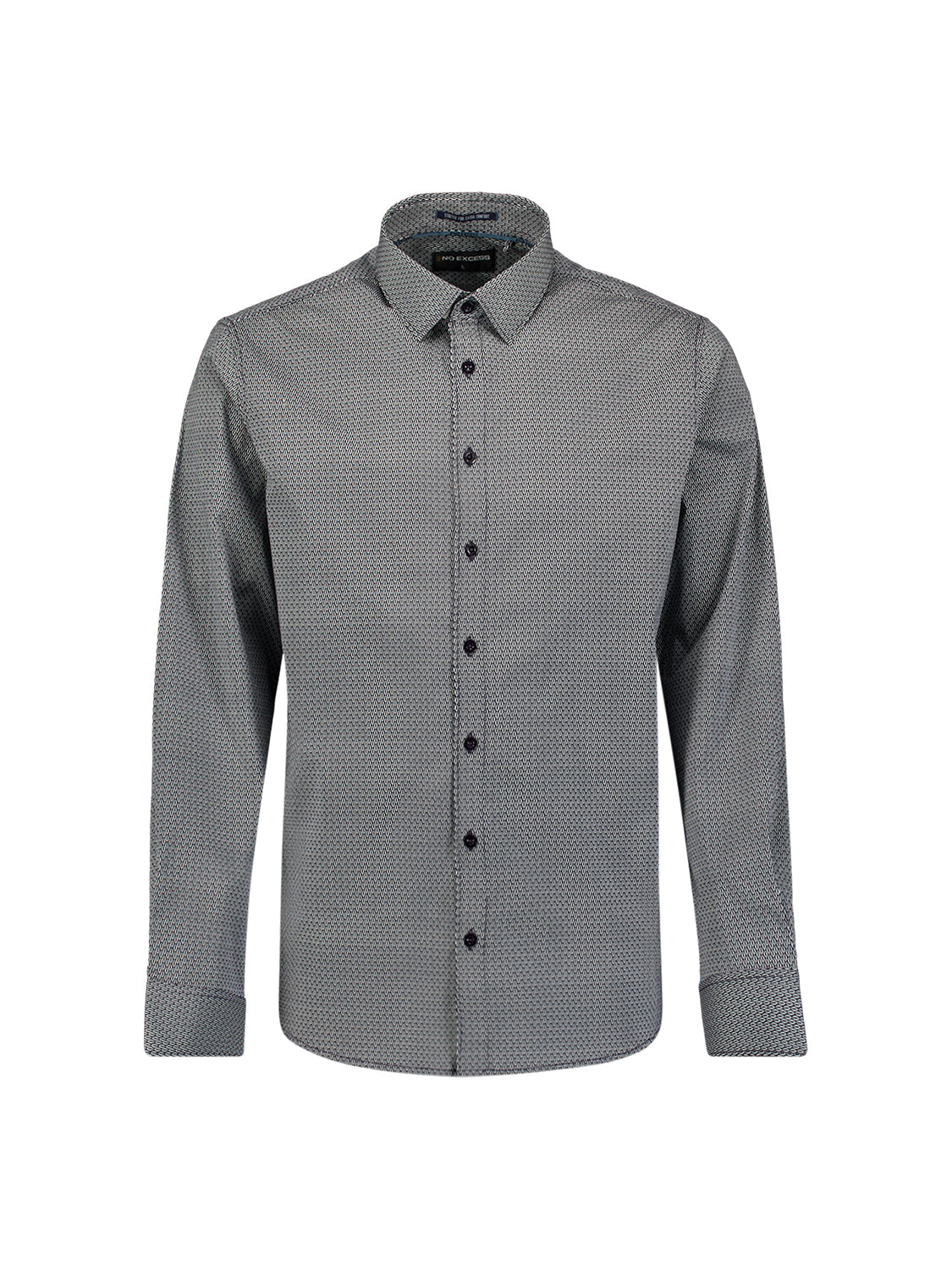 Fine Geometric Shirt | Dark Night