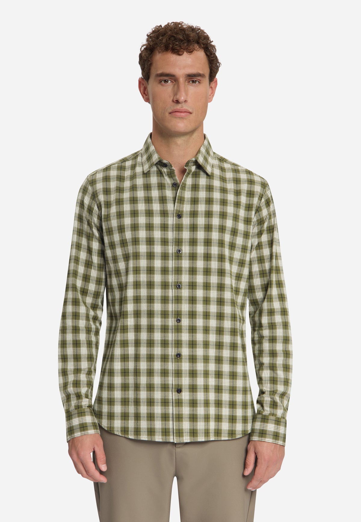Cotton Check Shirt | Moss
