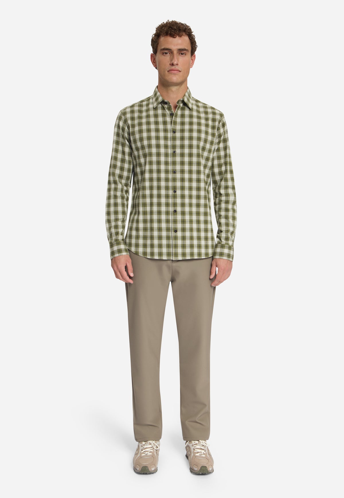 Cotton Check Shirt | Moss