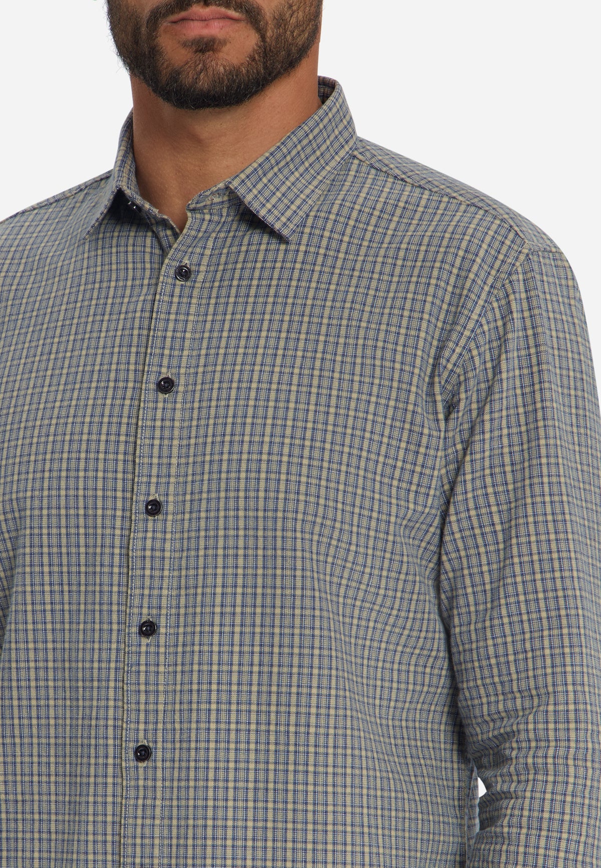 Cotton Micro Check Shirt | Sand