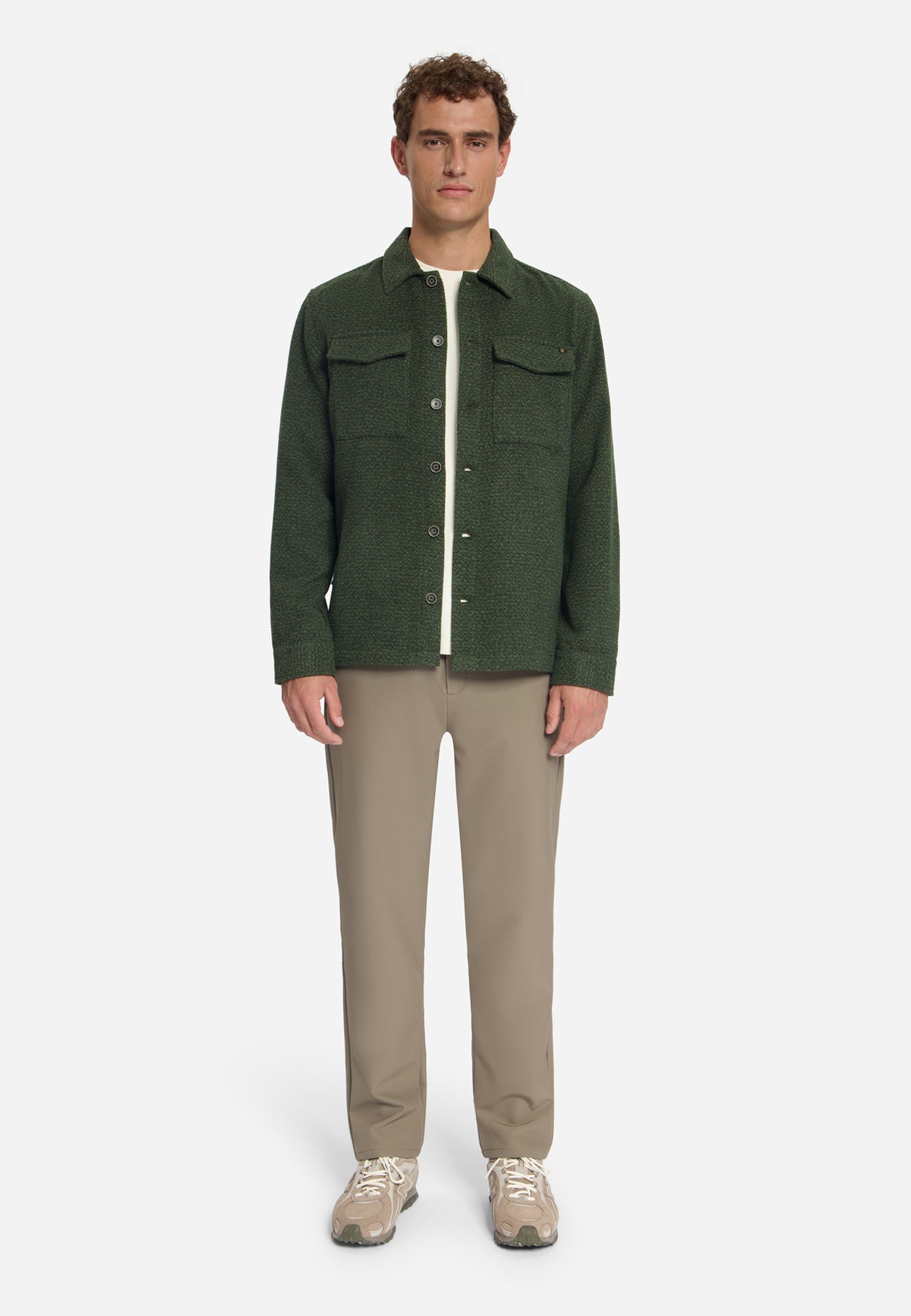 Tweed Overshirt | Moss