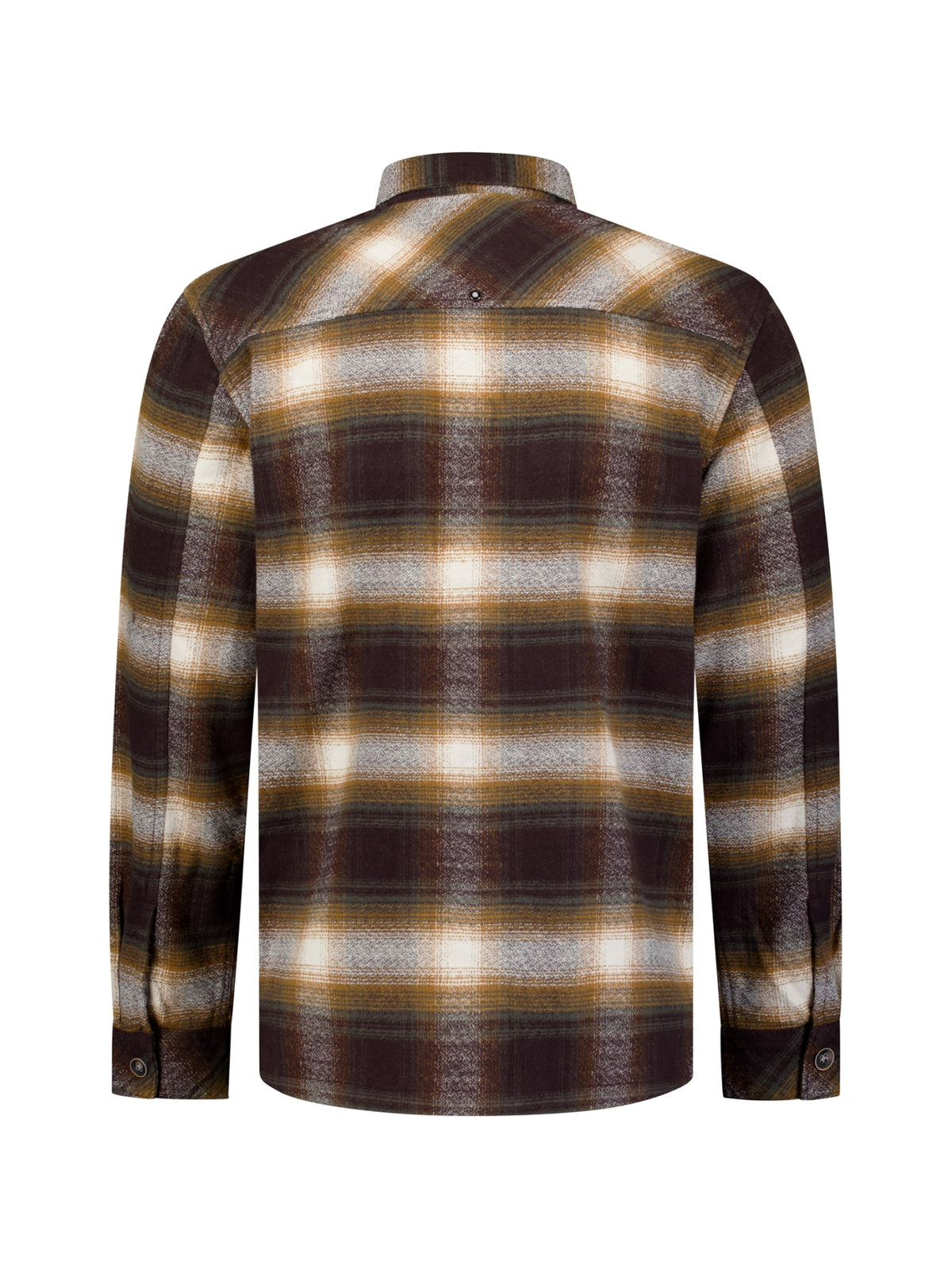 Cotton Checked overshirt | Stone