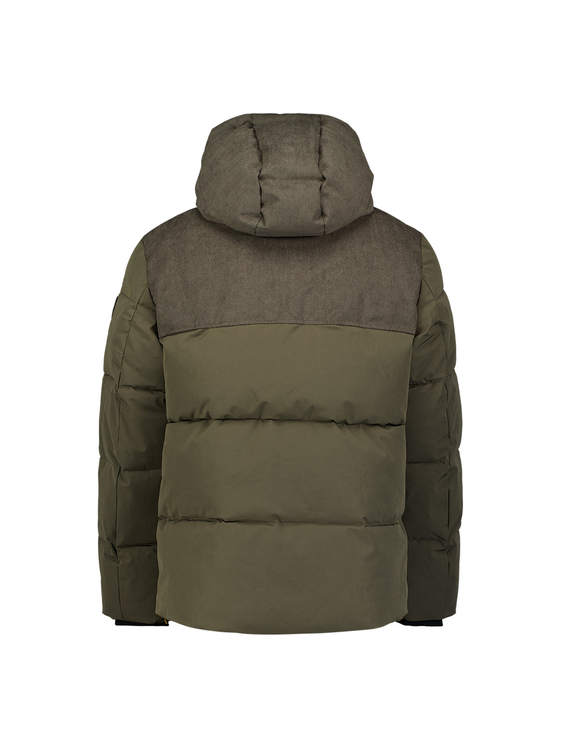 Jacket Short Fit Puffer Corduroy Mix | Army
