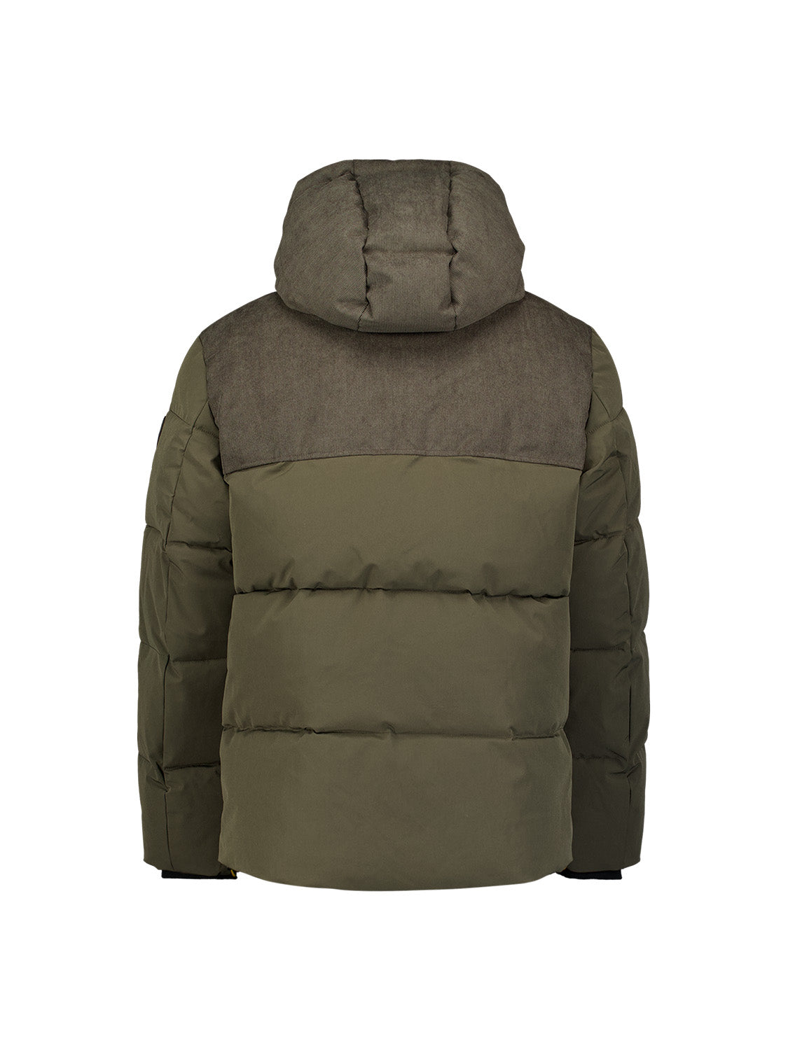 Jacket Short Fit Puffer Corduroy Mix | Army