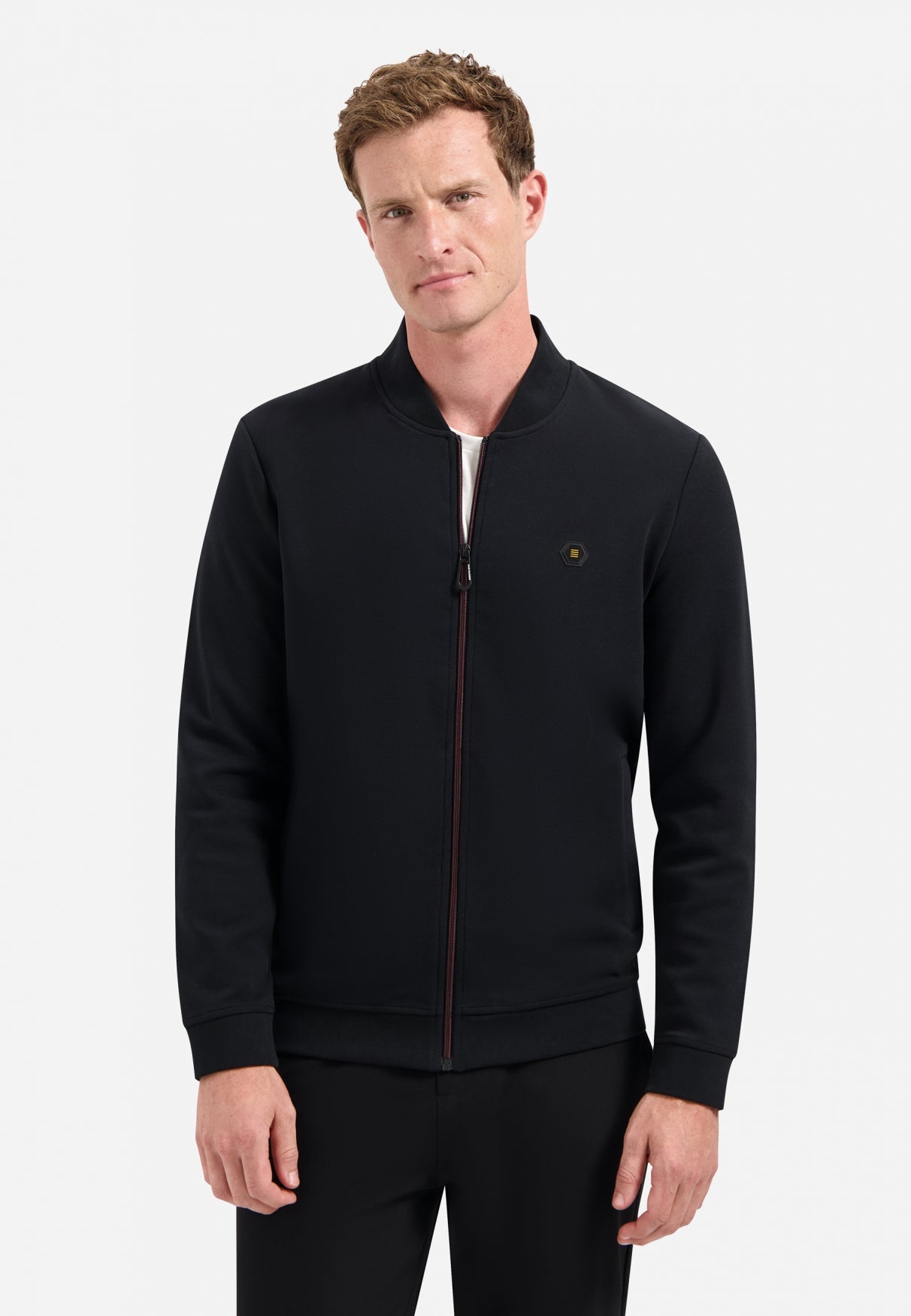 Timeless Basics Zip Cardigan | Black
