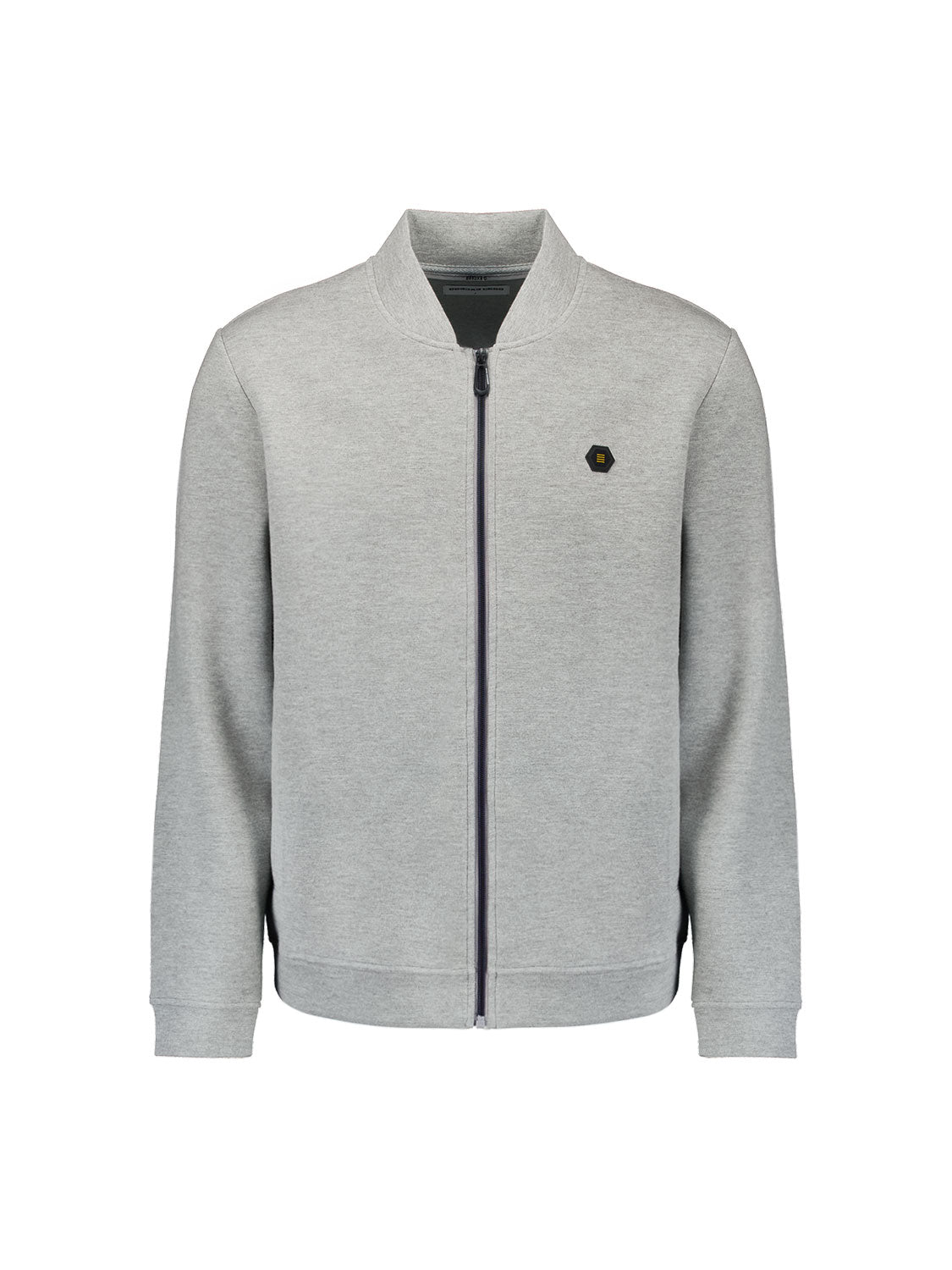 Timeless Basics Zip Cardigan | Grey Melange