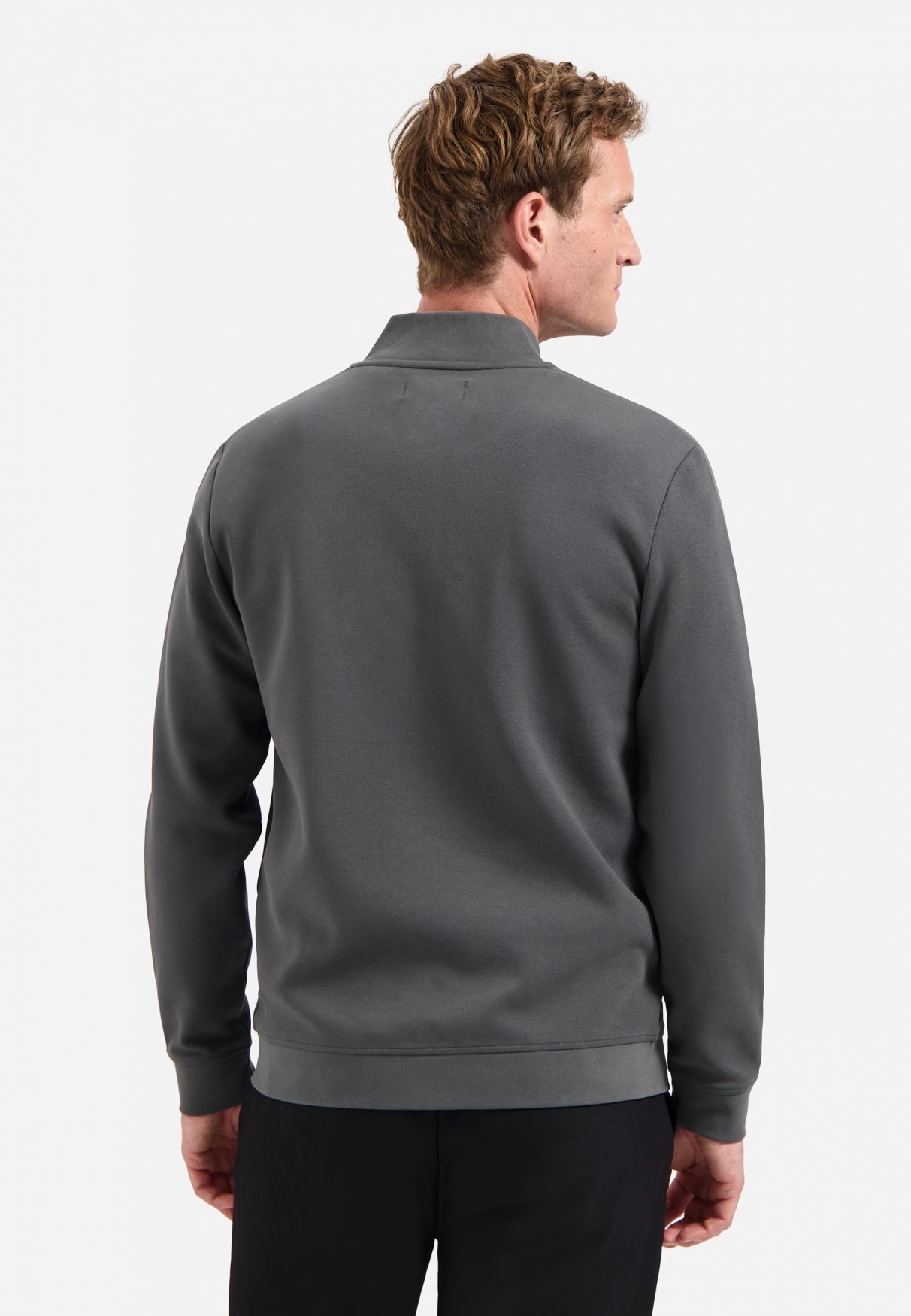 Timeless Basics Zip Cardigan | Dark Steel