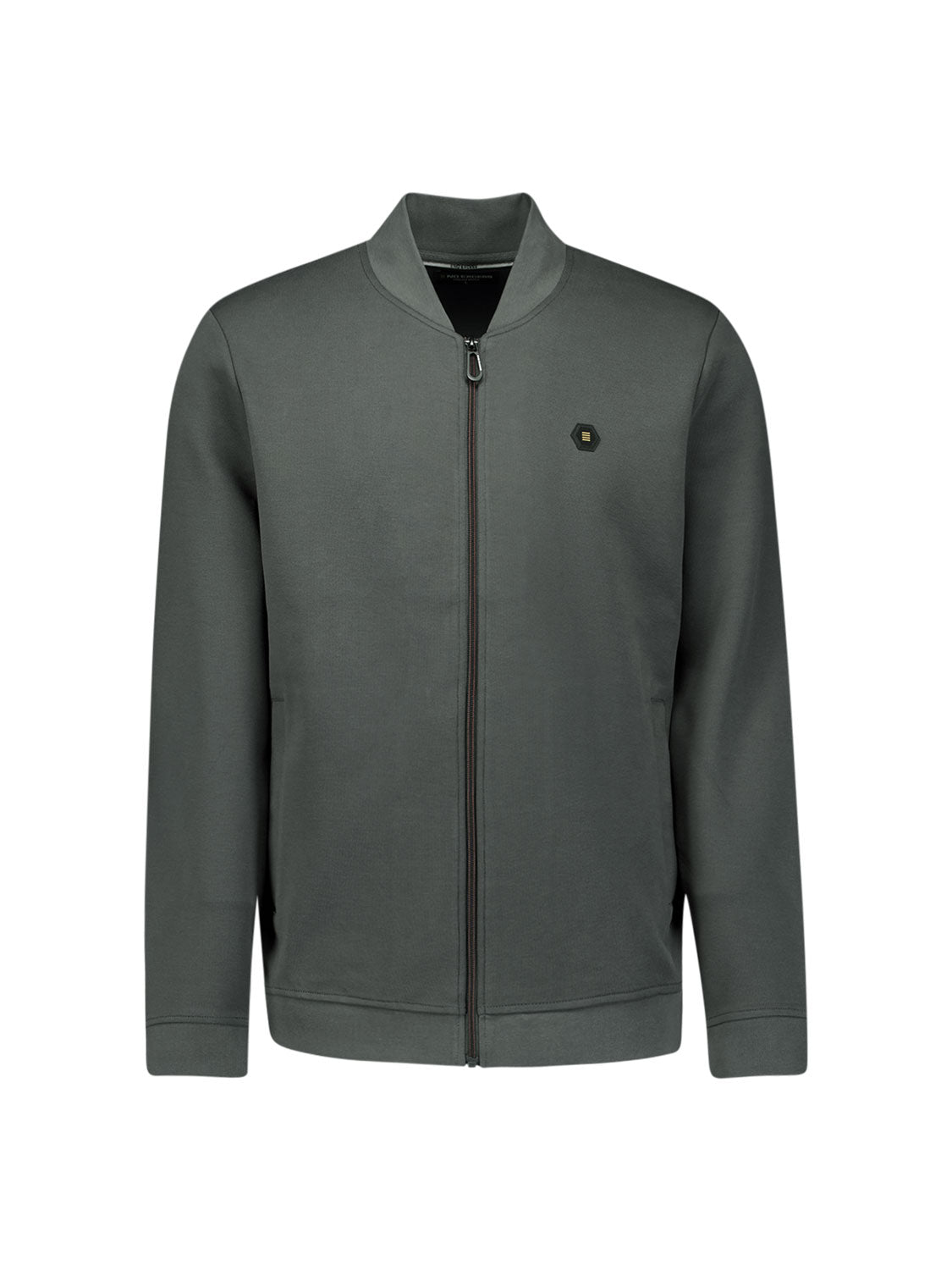 Timeless Basics Zip Cardigan | Dark Steel