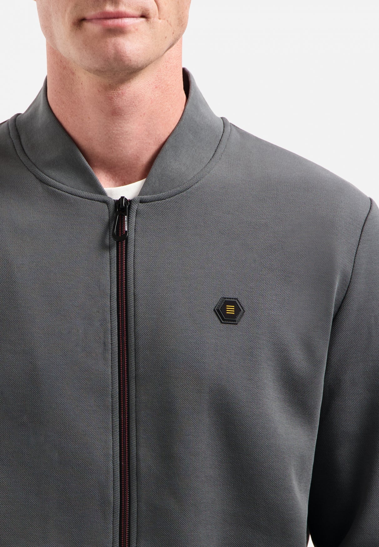 Timeless Basics Zip Cardigan | Dark Steel