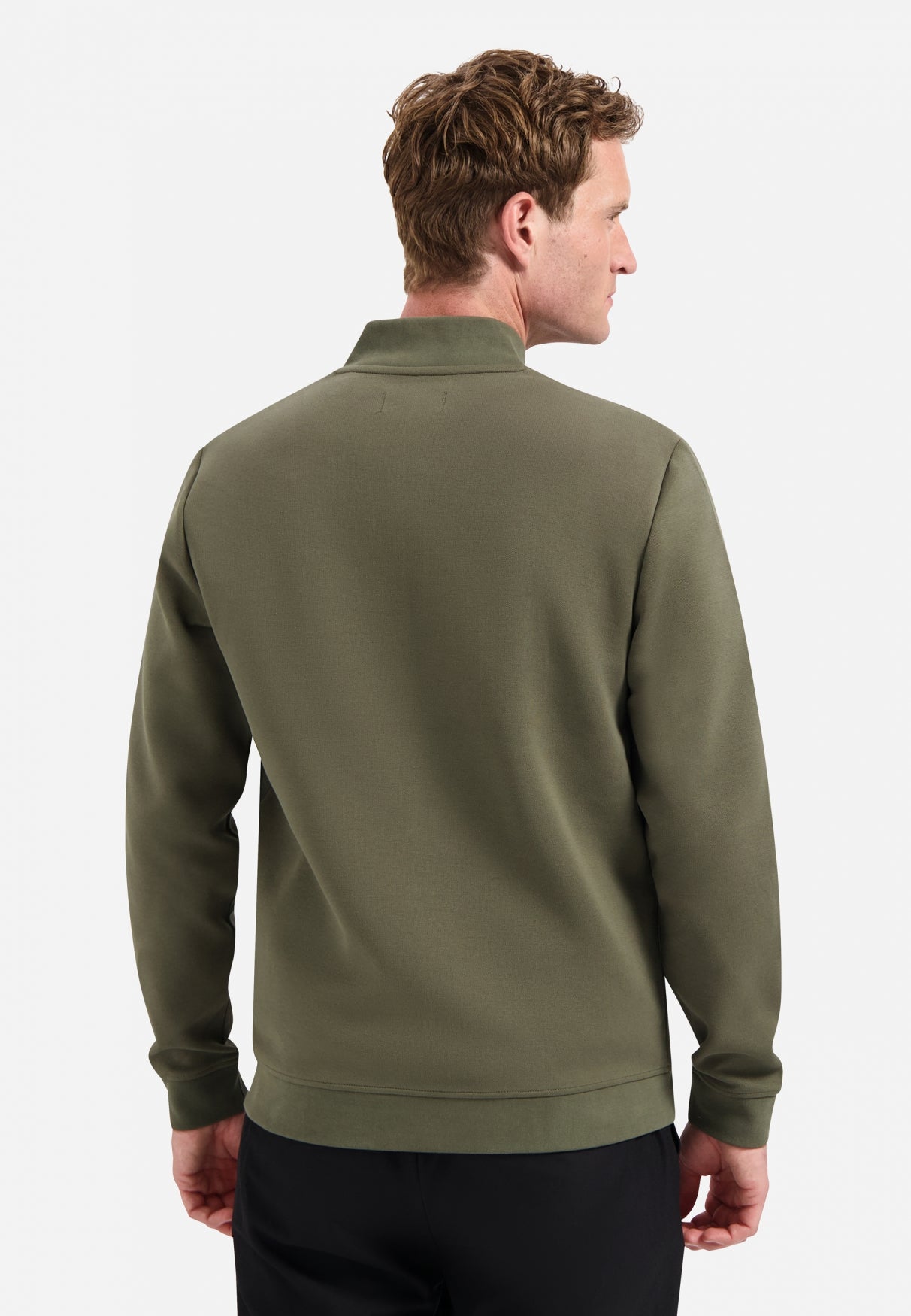 Timeless Basics Zip Cardigan | Dark Moss