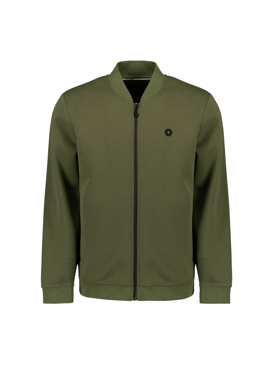 Timeless Basics Zip Cardigan | Dark Moss