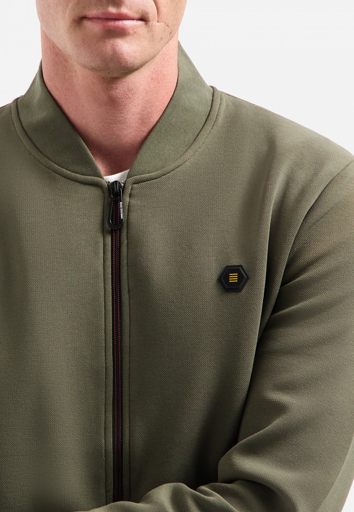 Timeless Basics Zip Cardigan | Dark Moss