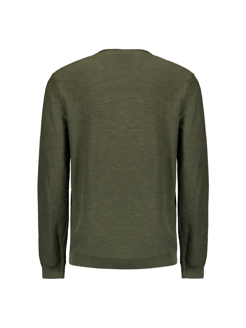 Timeless Basics Crew Sweater | Dark Moss