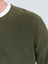 Timeless Basics Crew Sweater | Dark Moss