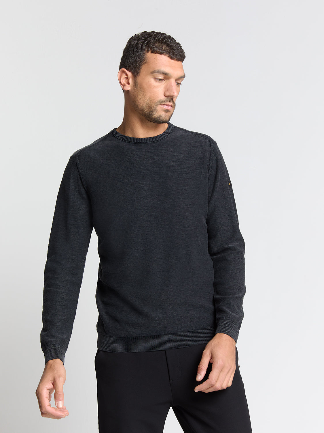 Timeless Basics Stone Washed Jumper | Black