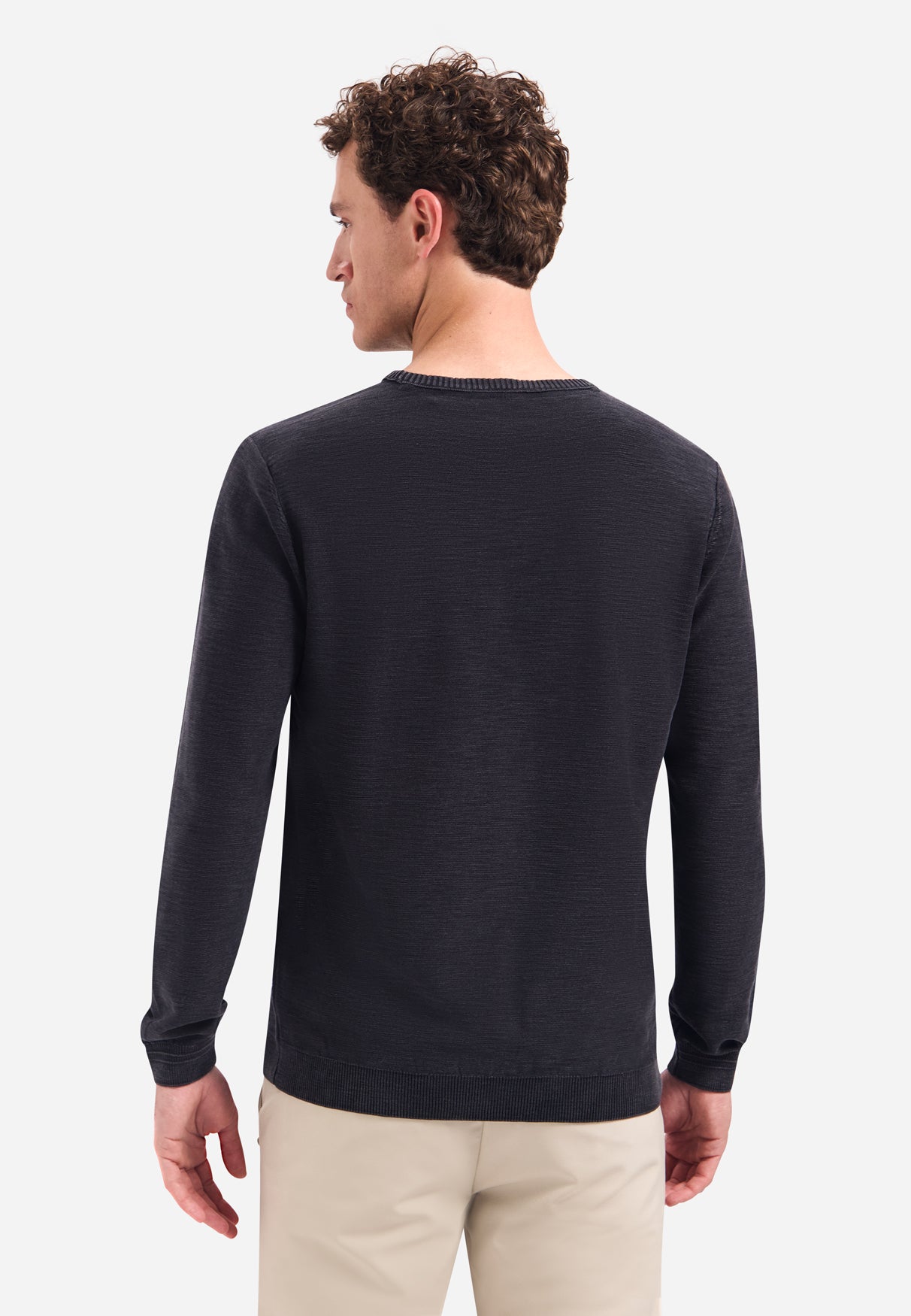 Timeless Basics Stone Washed Jumper | Black