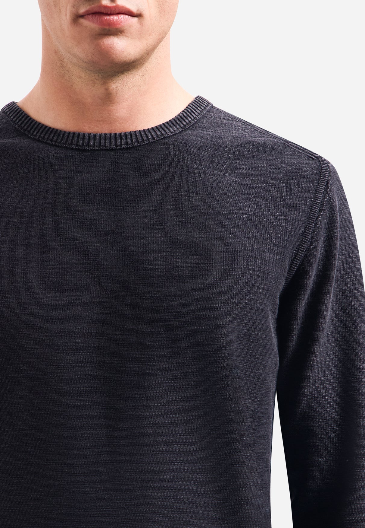 Timeless Basics Stone Washed Jumper | Black