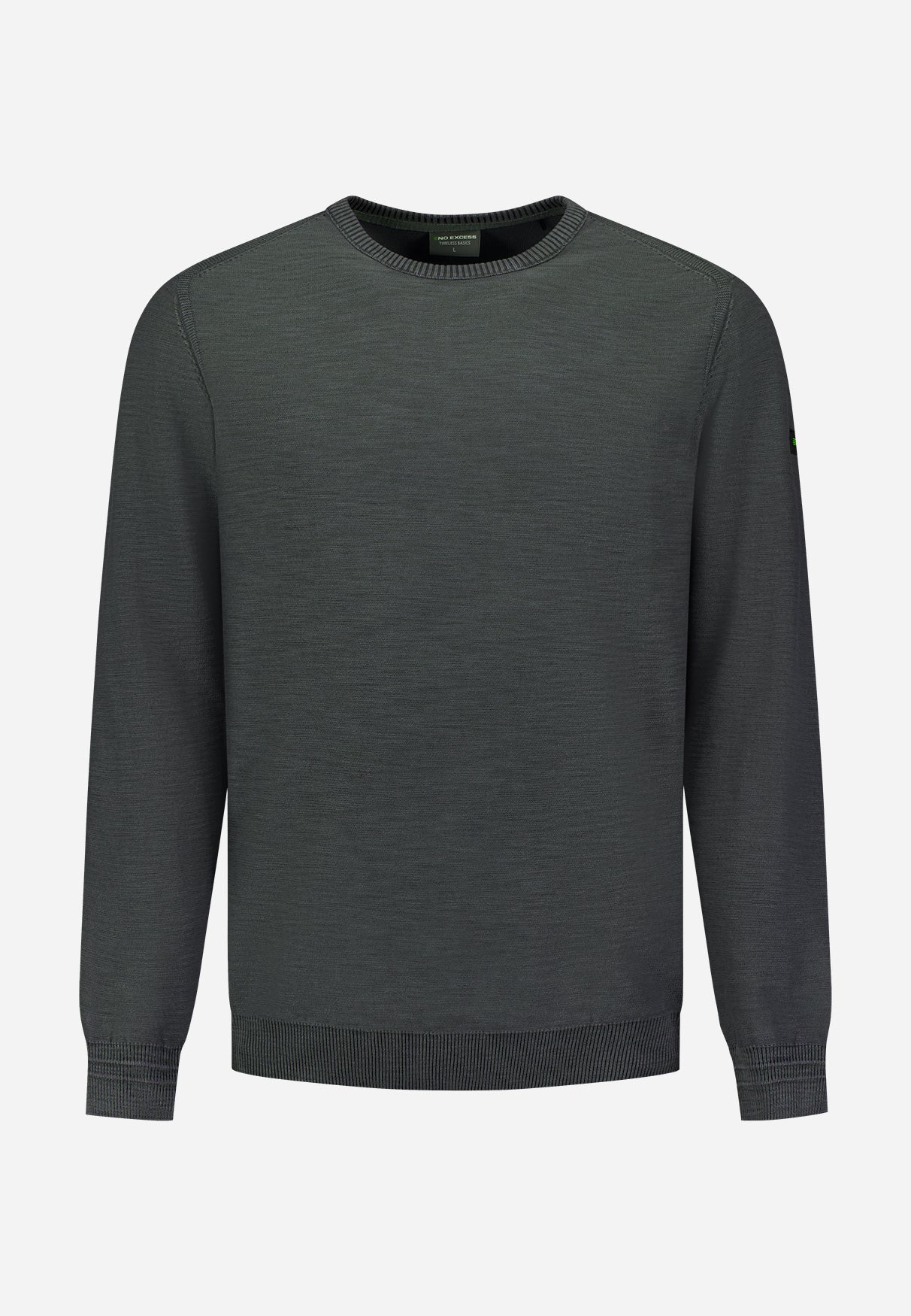 Timeless Basics Stone Washed Jumper | Dark Steel