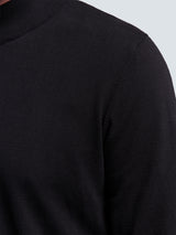 Timeless Basics Two-Tone Cardigan | Black