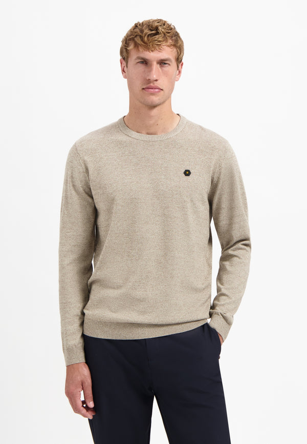 Timeless Basics Melange Jumper | Sand
