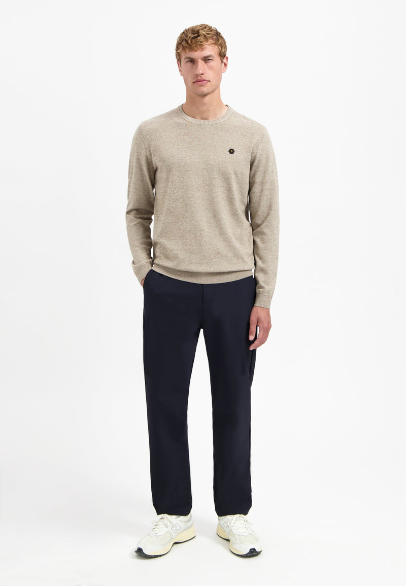 Timeless Basics Melange Jumper | Sand