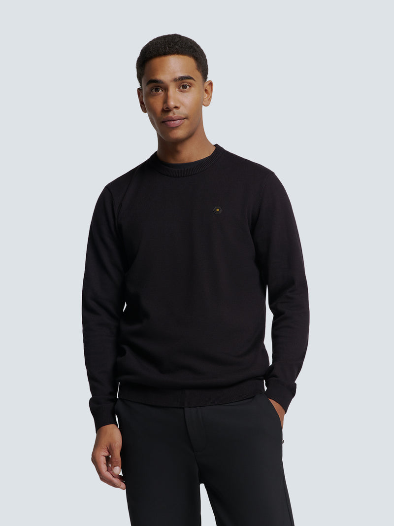 Timeless Basics Melange Jumper | Black