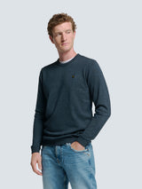 Timeless Basics Two-Tone Sweater | Navy