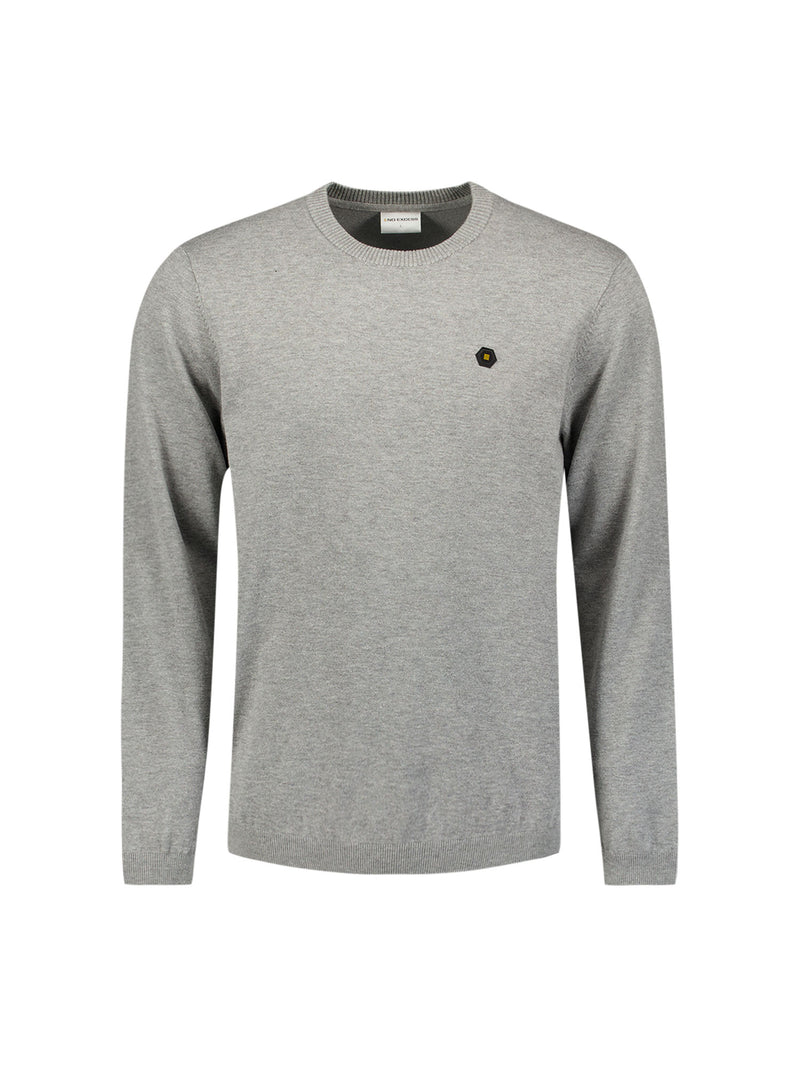 Timeless Basics Two-Tone Sweater | Grey Melange