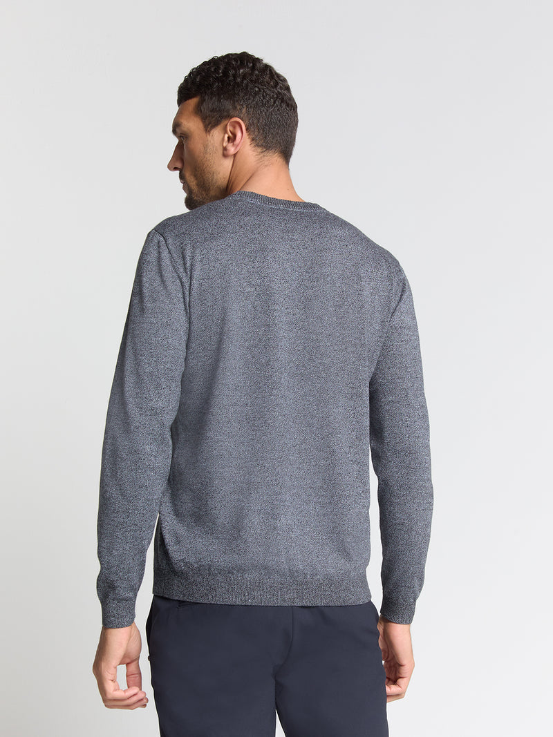 Timeless Basics Two-Tone Sweater | Dusty Blue