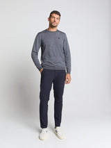 Timeless Basics Two-Tone Sweater | Dusty Blue
