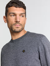 Timeless Basics Two-Tone Sweater | Dusty Blue