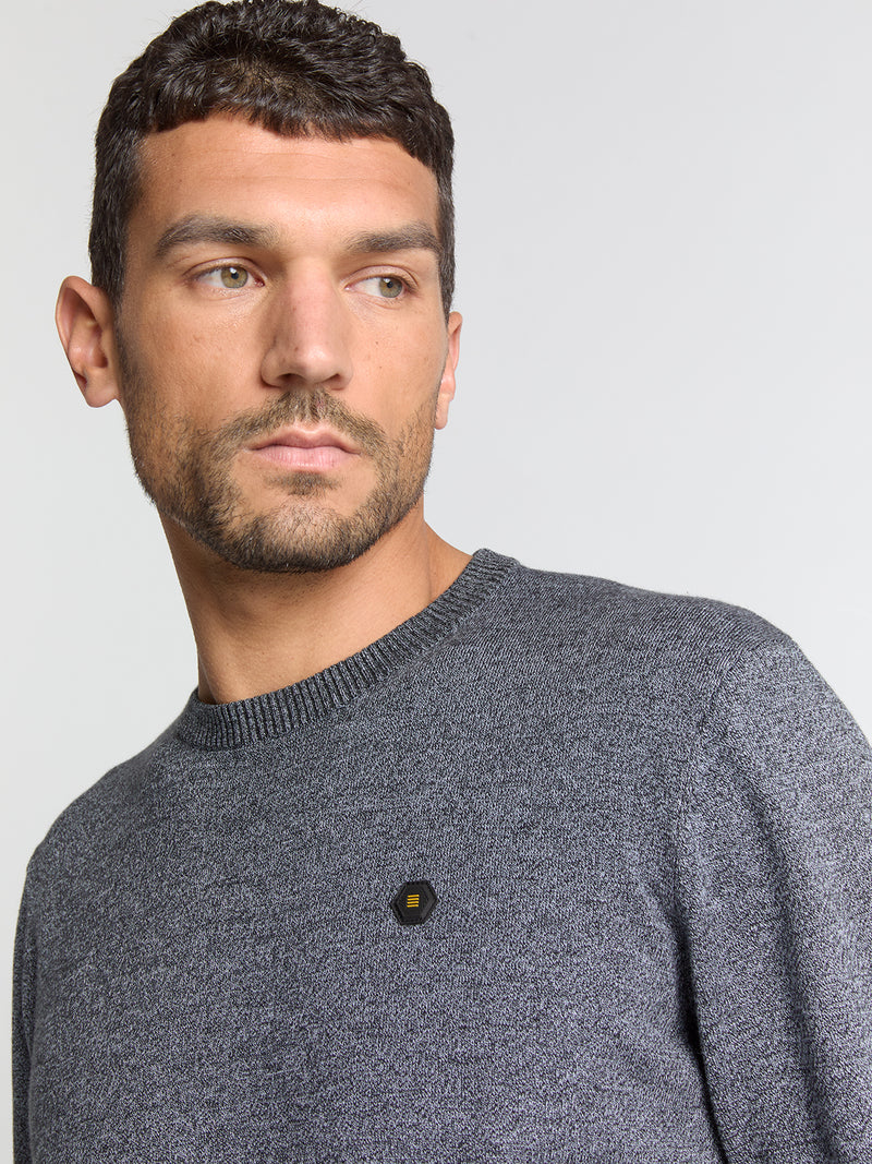 Timeless Basics Two-Tone Sweater | Dusty Blue
