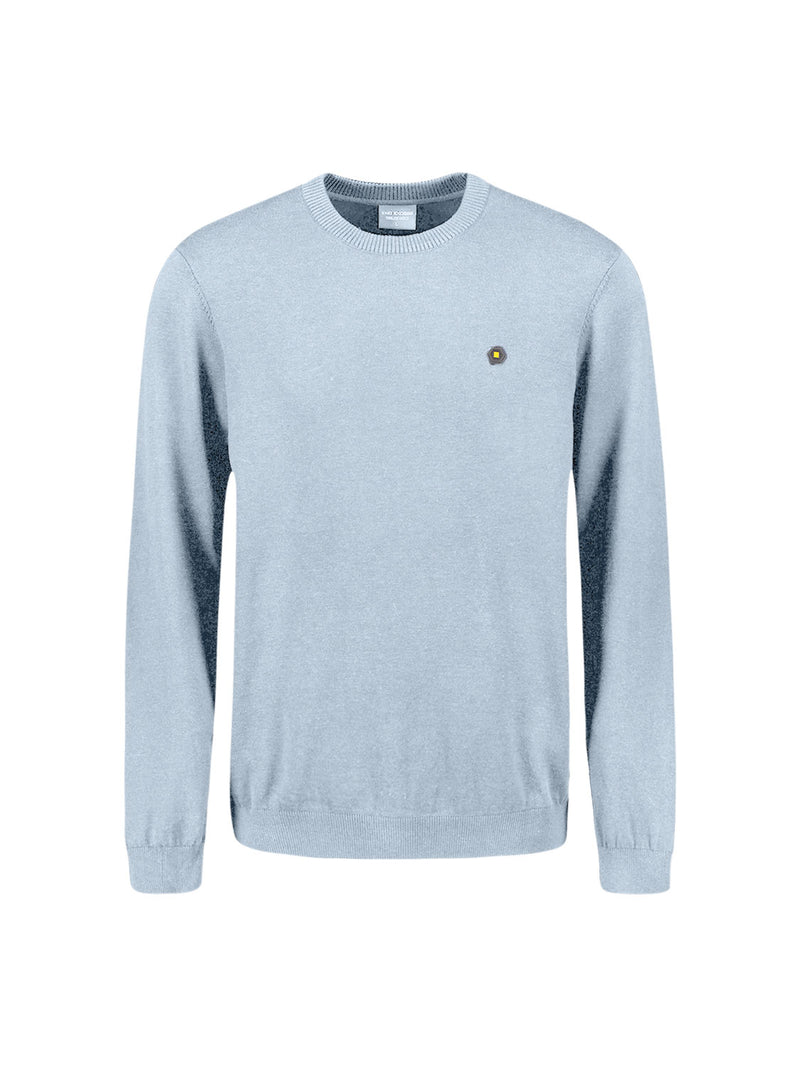 Timeless Basics Two-Tone Sweater | Dusty Blue