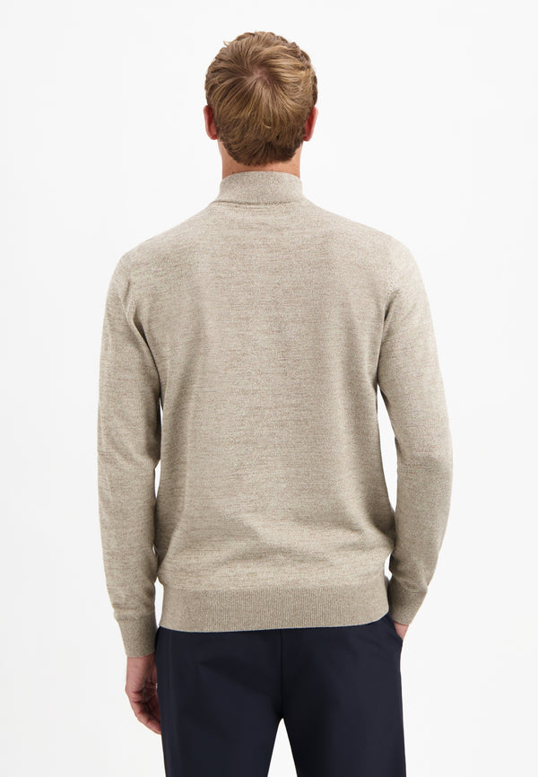 Timeless Basics Half Zip Jumper | Sand