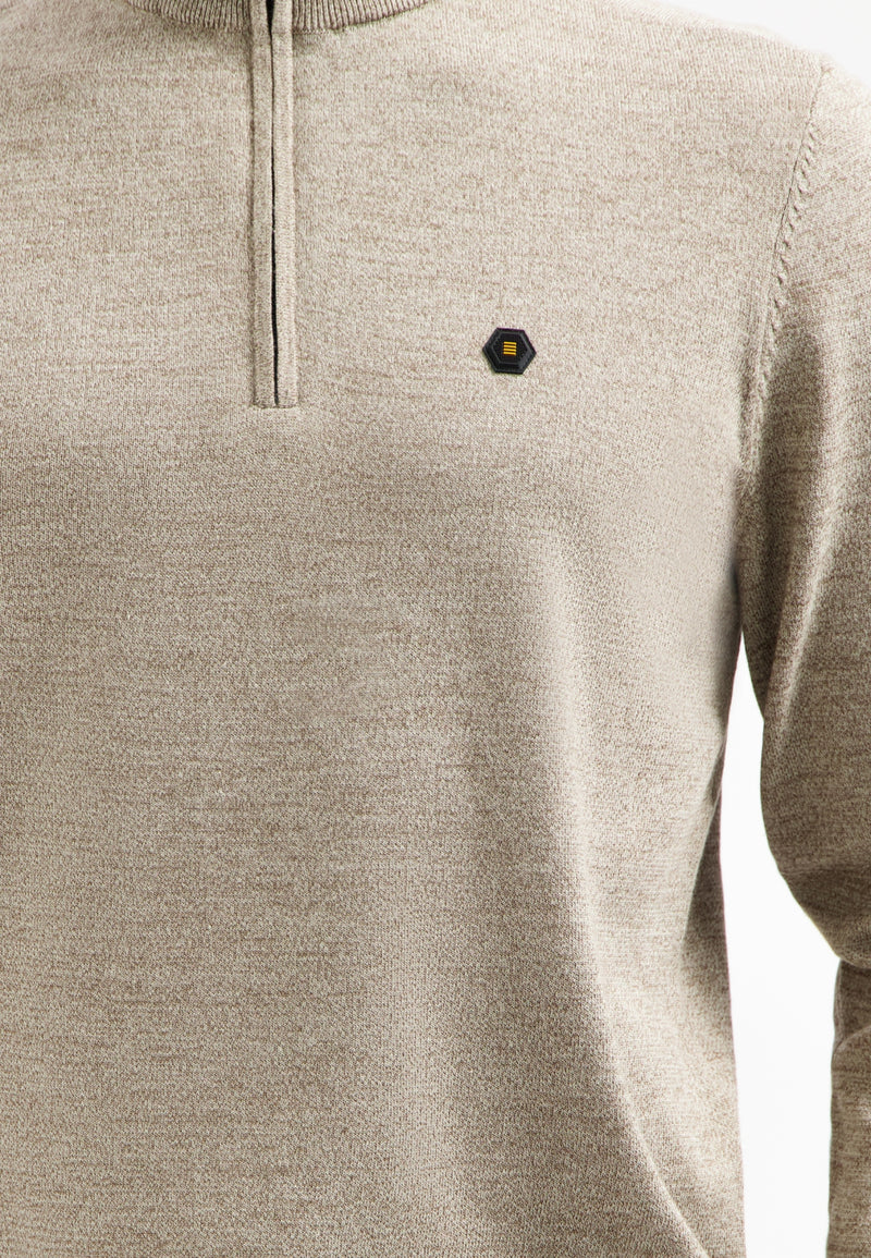 Timeless Basics Half Zip Jumper | Sand
