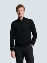 Timeless Basics Half-Zip Sweater | Black