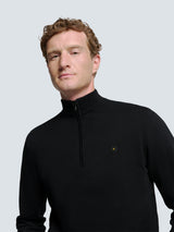 Timeless Basics Half-Zip Sweater | Black