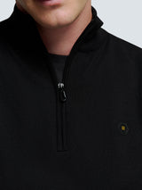 Timeless Basics Half-Zip Sweater | Black