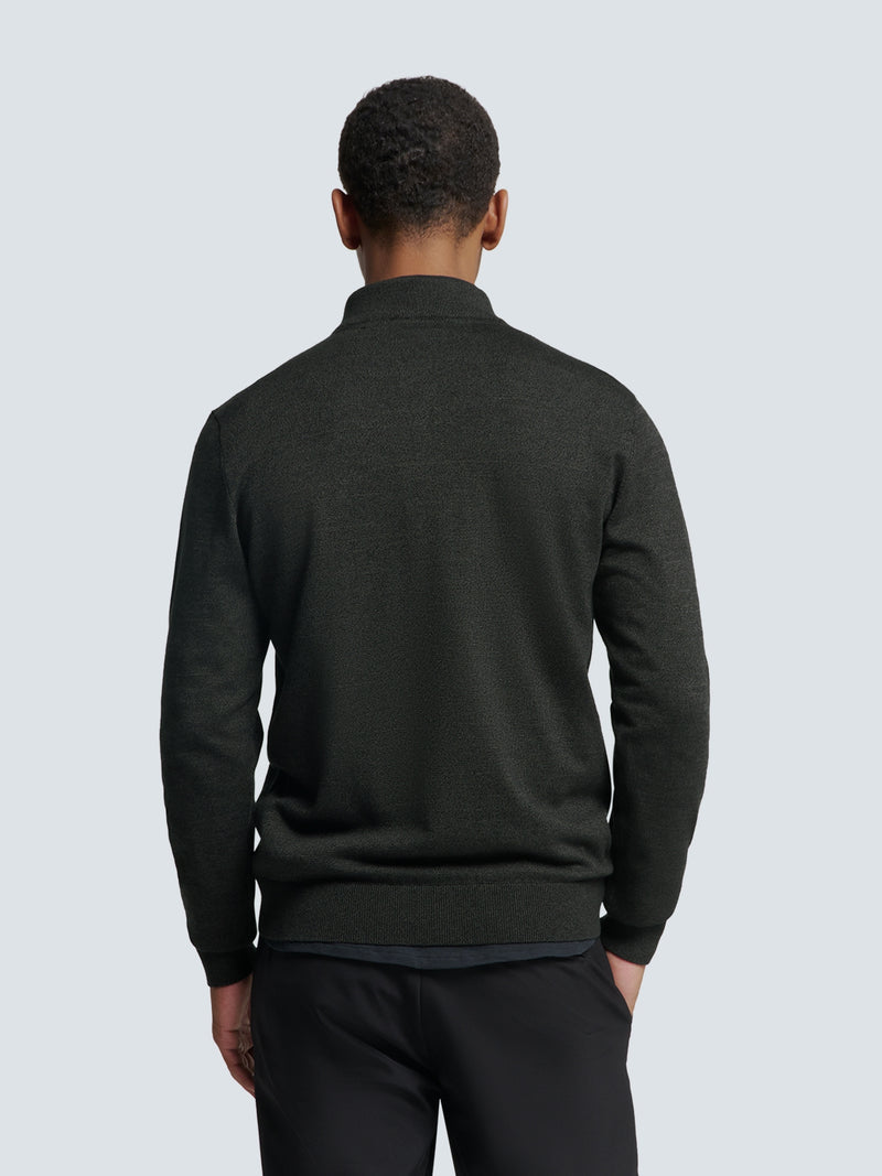 Timeless Basics Half-Zip Sweater | Dark Grey