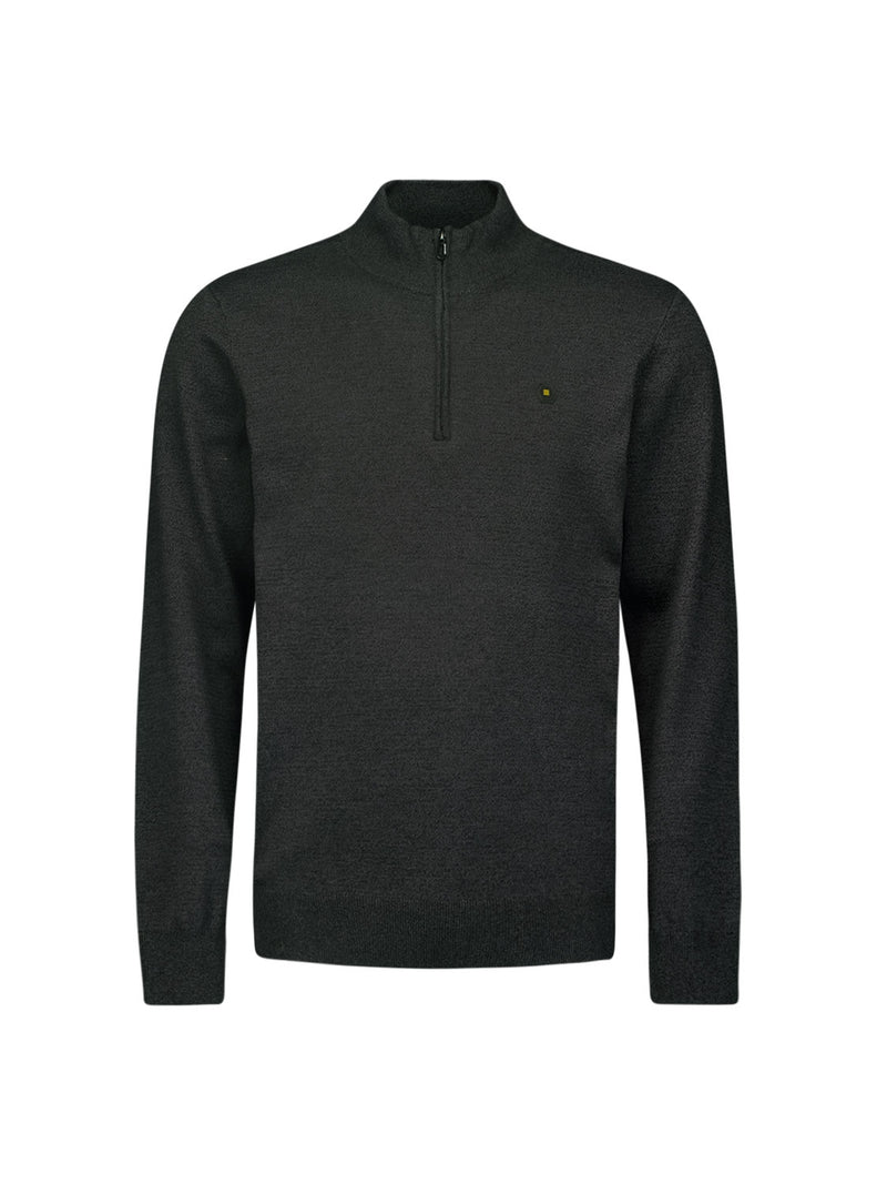 Timeless Basics Half-Zip Sweater | Dark Grey