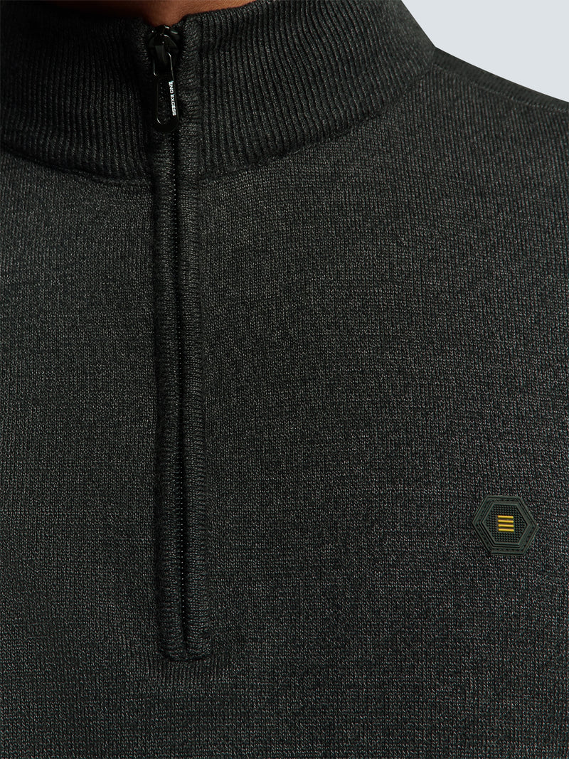 Timeless Basics Half-Zip Sweater | Dark Grey