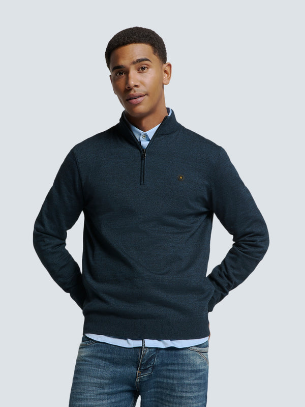 Timeless Basics Half-Zip Sweater | Navy