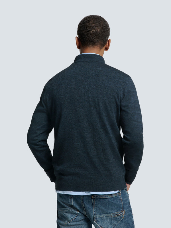 Timeless Basics Half-Zip Sweater | Navy