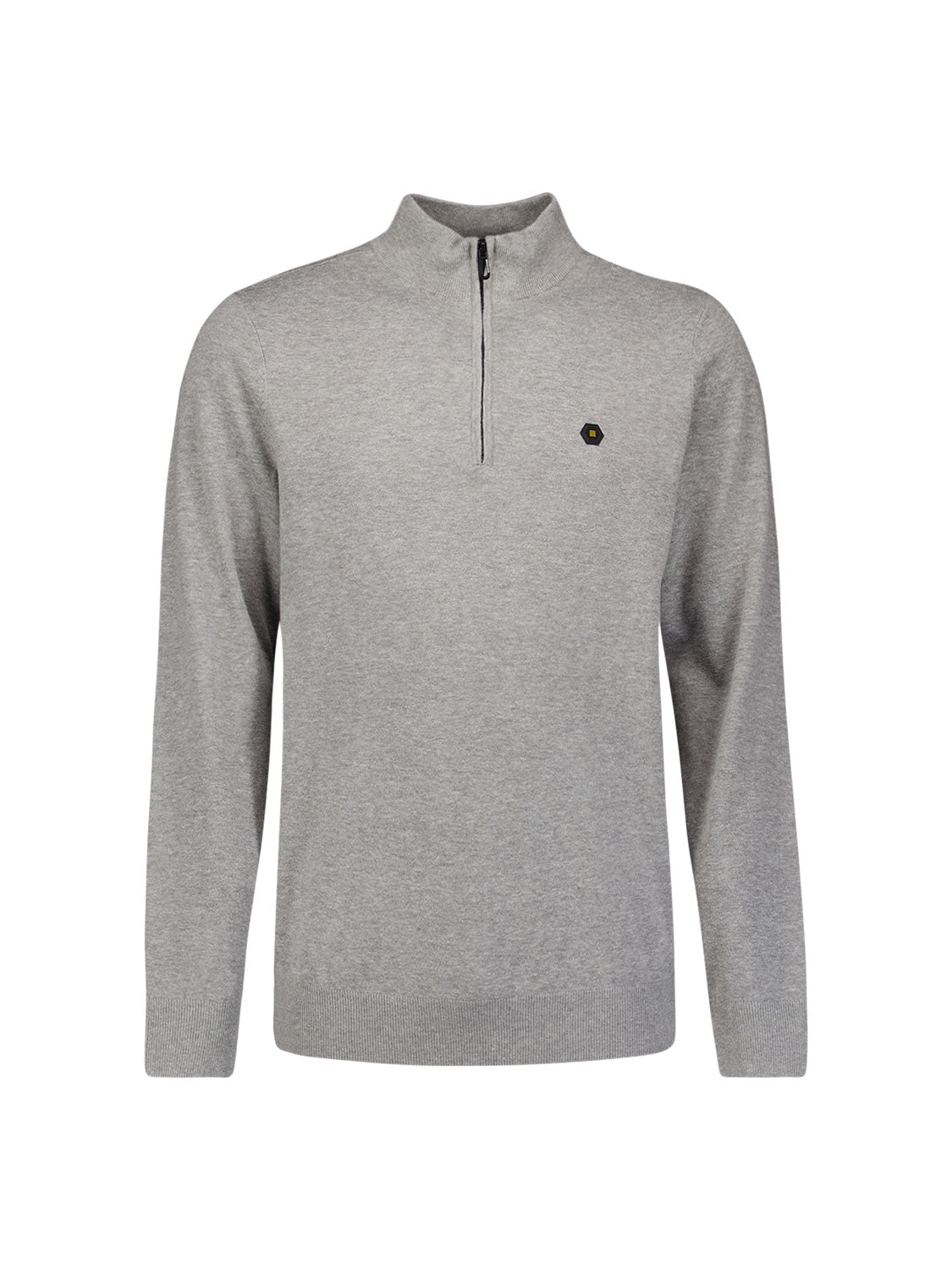 Timeless Basics Half Zip Jumper | Grey Melange